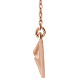 14K Rose Pyramid 16-18 Necklace photo 2