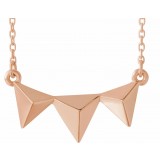 14K Rose Pyramid 16-18 Necklace photo