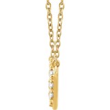 14K Yellow 1/6 CTW Diamond Square Cluster 16-18 Necklace photo 2