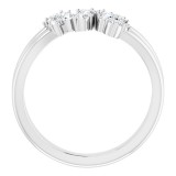 Platinum 1/2 CTW Diamond Cluster Bypass Ring photo 2