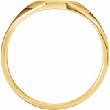 14K Yellow 9x7 mm Octagon Signet Ring photo 2