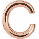 14K Rose Single Initial C Earring photo