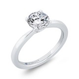 Shah Luxury 14K White Gold Solitaire Engagement Ring (Semi-Mount) photo 2