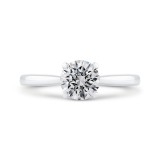 Shah Luxury 14K White Gold Solitaire Engagement Ring (Semi-Mount) photo
