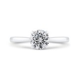 Shah Luxury 14K White Gold Solitaire Engagement Ring (Semi-Mount) photo