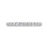 Shah Luxury 14K White Gold Round Diamond Half-Eternity Wedding Band photo