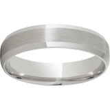 Modern Gold 5mm 10K White Gold Ring with Beveled Edges and Satin Finish photo
