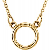 14K Yellow Tiny Poshu00ae Circle 16-18 Necklace photo