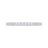 Shah Luxury Round Diamond Half-Eternity Wedding Band In 14K White Gold photo