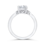 Shah Luxury 14K White Gold Pear Diamond Engagement Ring (Semi-Mount) photo 4