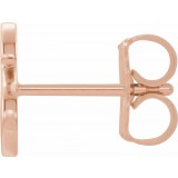 14K Rose Single Initial S Earring photo 2
