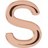 14K Rose Single Initial S Earring photo