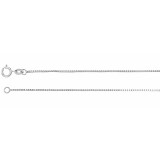14K White .75 mm Solid Box 7 Chain photo