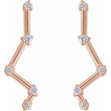 14K Rose 1/10 CTW Diamond Constellation Earring Climbers photo 2