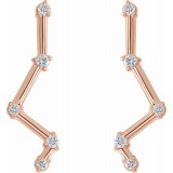 14K Rose 1/10 CTW Diamond Constellation Earring Climbers photo 2