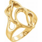 14K Yellow Freeform Ring photo