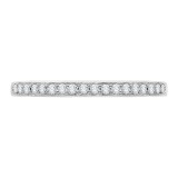 Shah Luxury Round Diamond Half-Eternity Wedding Band with Euro Shank In 14K White Gold photo