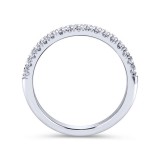 Gabriel & Co. 14k White Gold Contemporary Anniversary Wedding Band photo 2