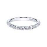 Gabriel & Co. 14k White Gold Contemporary Anniversary Wedding Band photo