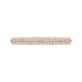Shah Luxury 14K Rose Gold Round Diamond Half-Eternity Wedding Band photo