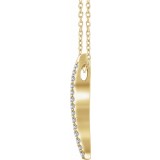 14K Yellow 1/5 CTW Diamond 16-18 Bar Necklace photo 2