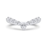 Shah Luxury 14K White Gold Diamond Contour Band photo