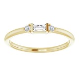 14K Yellow 1/8 CTW Diamond Stackable Ring photo 3