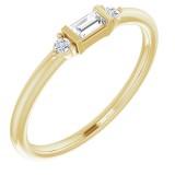 14K Yellow 1/8 CTW Diamond Stackable Ring photo