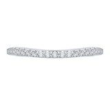 Shah Luxury Round Diamond Wedding Band In 14K White Gold photo