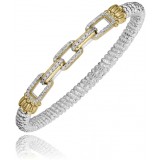 Vahan 14k Gold & Sterling Silver Diamond Bracelet photo