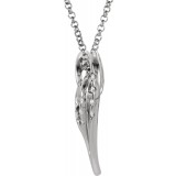 14K White 1/10 CTW Diamond Heart 18 Necklace photo 2