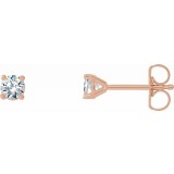 14K Rose 1/5 CTW Diamond 4-Prong Cocktail-Style Earrings photo