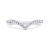 Shah Luxury 14K White Gold Half Run Diamond Wedding Band photo