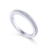 Gabriel & Co. 14k White Gold Contemporary Curved Wedding Band photo 3