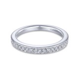 Gabriel & Co. 14k White Gold Contemporary Curved Wedding Band photo