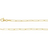 14K Yellow 2.6 mm Elongated Link Chain 7 Bracelet photo