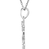 14K White .025 CTW Diamond Initial T 18 Necklace photo 2