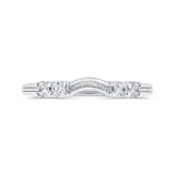 Shah Luxury 14K White Gold Round Diamond Wedding Band photo