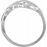 14K White Freeform Ring photo 2