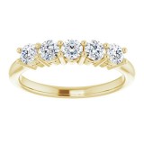 14K Yellow 3.2 mm Round 5/8 CTW Diamond Anniversary Band photo 3