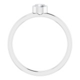 14K White 1/4 CT Diamond Ring photo 2