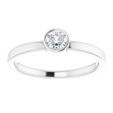 14K White 1/4 CT Diamond Ring photo 3