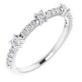 14K White 1/5 CTW Diamond Anniversary Band photo