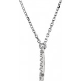 14K White Initial L .08 CTW Diamond 16 Necklace photo 2