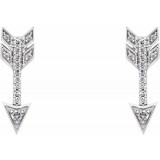 14K White 1/6 CTW Diamond Arrow Earrings photo 2