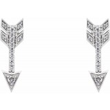 14K White 1/6 CTW Diamond Arrow Earrings photo 2