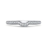 Shah Luxury 14K White Gold Round Diamond Wedding Band photo