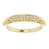 14K Yellow .07 CTW Diamond Matching Band photo 3