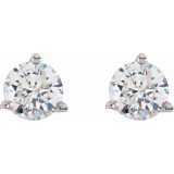 14K White 1/4 CTW Diamond Stud Earrings photo 2