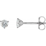 14K White 1/4 CTW Diamond Stud Earrings photo